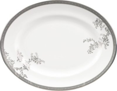 Vera Wang Wedgwood Lace Platinum Small Oval Dish