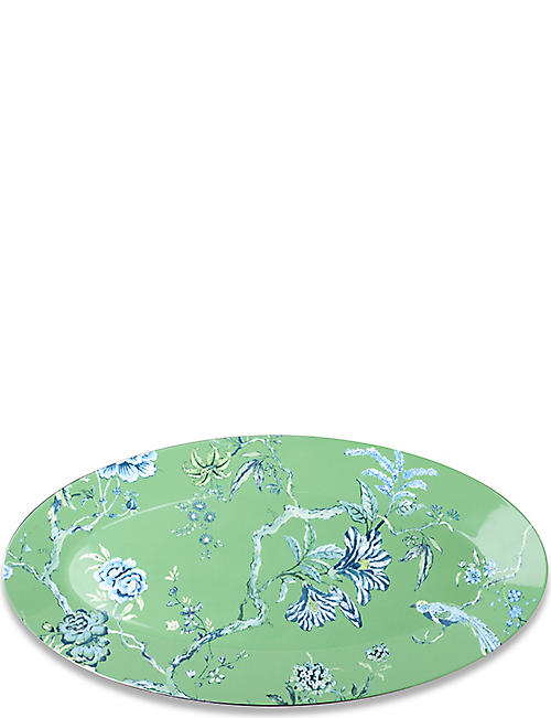 JASPER CONRAN @ WEDGWOOD: Chinoiserie oval platter green 45cm