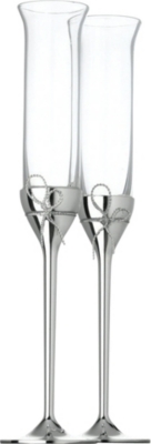 VERA WANG @ WEDGWOOD: Love Knots crystal flutes set of two