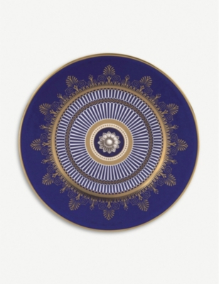 Shop Wedgwood Anthemion Blue Fine Bone-china Plate 20cm