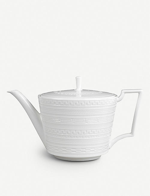 WEDGWOOD: Intaglio embossed bone-china teapot 1L