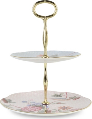 WEDGWOOD: Cuckoo two-tier cake stand
