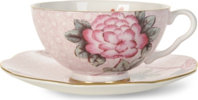 Wedgwood Cuckoo Teacup And Saucer Pink