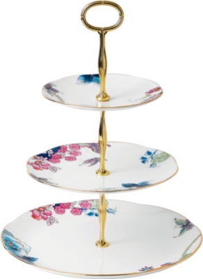 WEDGWOOD: Butterfly Bloom three-tier cake stand
