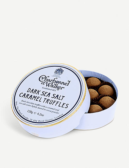 CHARBONNEL ET WALKER: Dark chocolate sea salt caramel truffles 120g