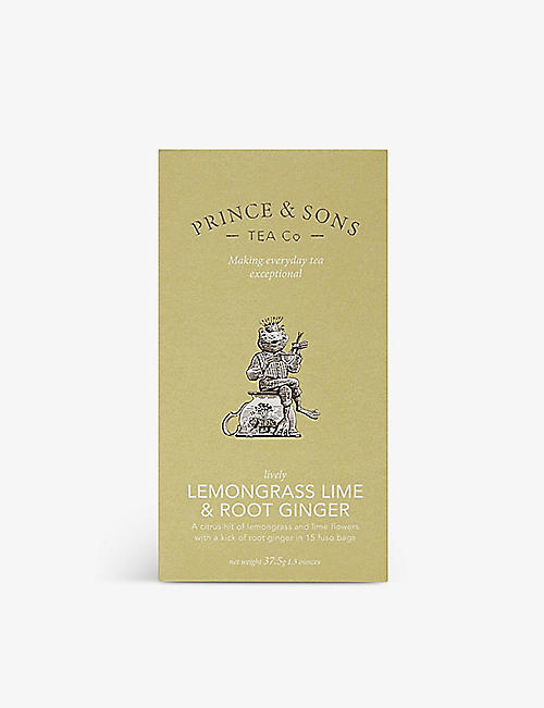 TEA: Prince & Sons Tea Co lemongrass, lime and ginger teabags box of 15