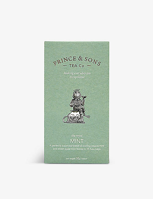 TEA: Prince & Sons Tea Co mint teabags box of 15
