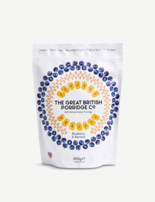 THE GREAT BRITISH PORRIDGE CO Blueberry and banana porridge 400g