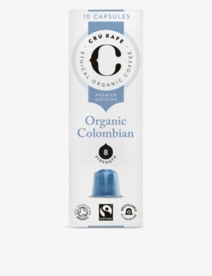 CRU KAFE: Organic Colombian coffee capsules pack of ten 52g