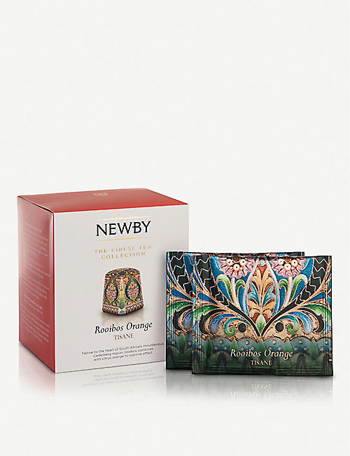 NEWBY TEAS UK: Rooibos Orange pyramid tea bags 37.5g box of 15