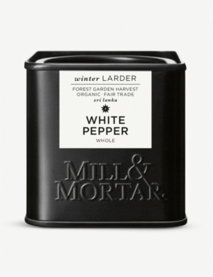 MILL & MORTAR: White peppercorns 50g