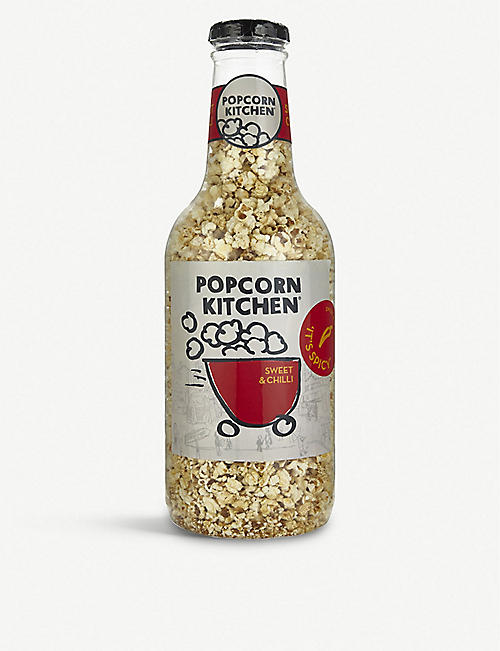 POPCORN KITCHEN: Giant money box gourmet Sweet & Chilli popcorn bottle 550g