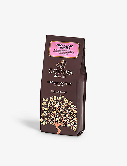 GODIVA: Chocolate truffle medium-roast ground coffee 284g