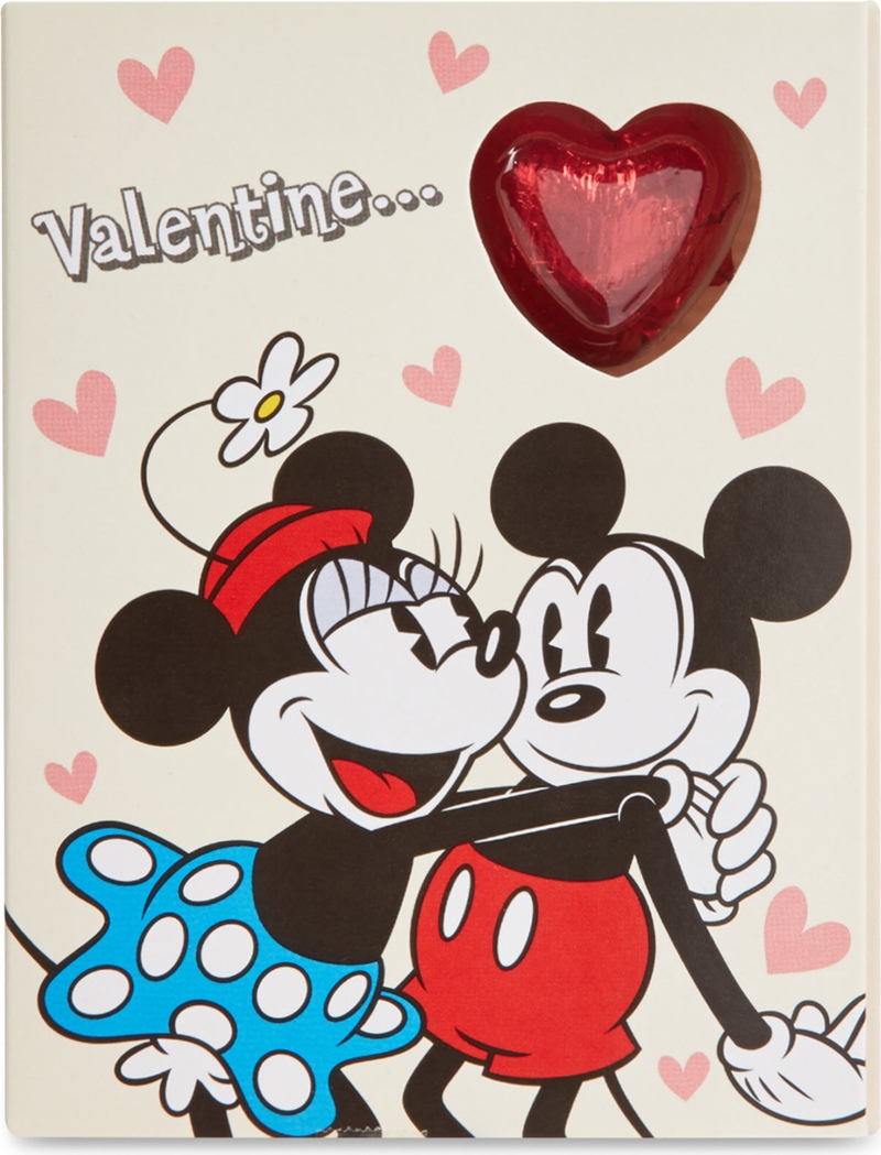 Mickey and Minnie chocolate Valentines card 38g