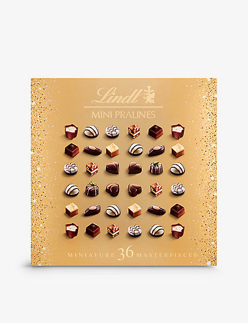 LINDT: Mini Pralines Miniature Master Pieces chocolate selection box of 36