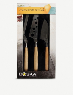BOSKA Oak cheese knife set of three
