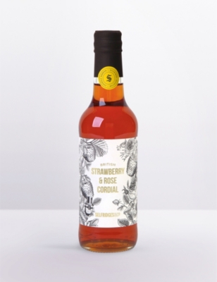SELFRIDGES SELECTION Strawberry & Rose cordial 330ml