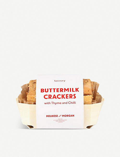 MELROSE & MORGAN: Thyme and chilli buttermilk crackers 150g