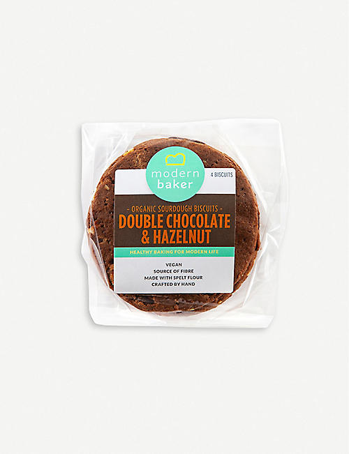 MODERN BAKER: Double chocolate and hazelnut sourdough biscuits 200g