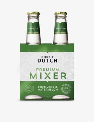 DOUBLE DUTCH: Cucumber and watermelon premium mixer pack of four