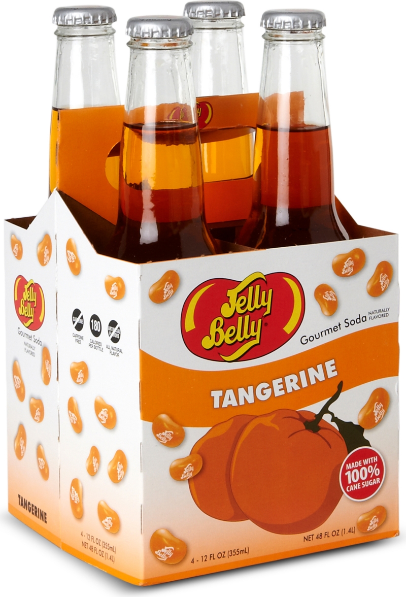 Pack of four Tangerine soft drinks 355ml   JELLY BELLY   Soft drinks 