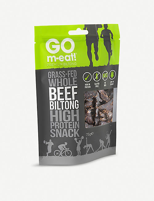 SAVANNA M-EAT BUTCHERY: Go! M-eat beef biltong pack of 3x75g