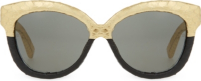 LINDA FARROW   LFL38 snake skin cat eye sunglasses