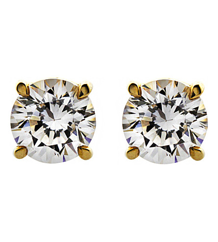 CARAT   Round 1ct solitaire stud earrings