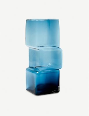 The Conran Shop Tall Cube Glass Vase 24 5cm Selfridges Com