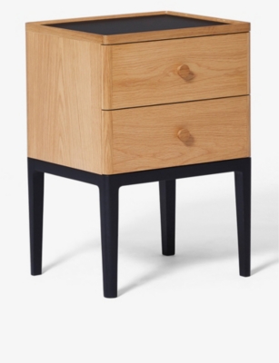 The Conran Shop Gabriel Tan Oak And Ash Bedside Table 45cm X 65cm Selfridges Com