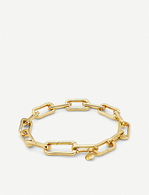 MONICA VINADER: Alta Capture 18ct gold-vermeil charm bracelet