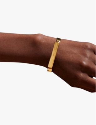 MONICA VINADER: Signature 18ct yellow-gold vermeil bangle