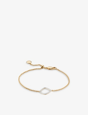 Monica Vinader Riva Kite Chain 18ct Yellow Gold-plated Vermeil Silver And 0.044ct Diamond Bracelet