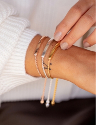 MONICA VINADER: Linear sterling silver friendship bracelet