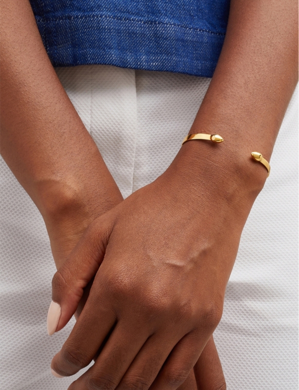 Fiji 18ct yellow-gold vermeil small cuff bracelet