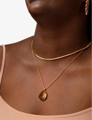 MONICA VINADER: 18ct yellow gold-plated vermeil fine chain