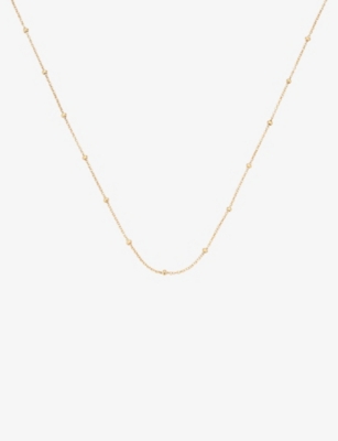 Shop Monica Vinader Womens Gold 18ct Yellow Gold-plated Vermeil Silver Chain Necklace