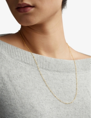 Shop Monica Vinader Womens Gold 18ct Yellow Gold-plated Vermeil Silver Chain Necklace