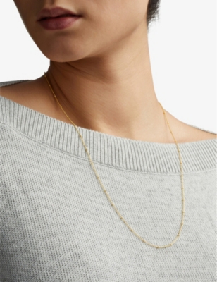 MONICA VINADER: 18ct yellow gold-plated vermeil silver chain necklace