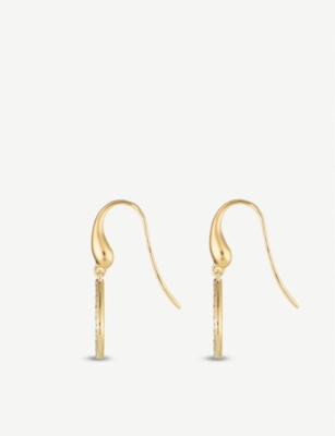 Shop Monica Vinader Women's Riva Kite 18ct Yellow-gold Vermeil And Pavé Diamonds Earrings In Silver