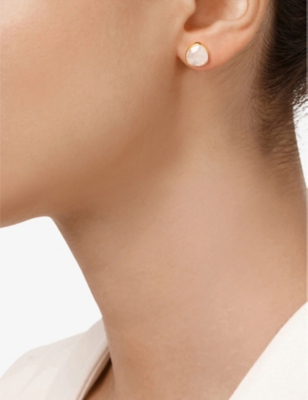 Monica Vinader Womens Gold Linear 18ct Yellow Gold-plated And Stones Earrings In Gold