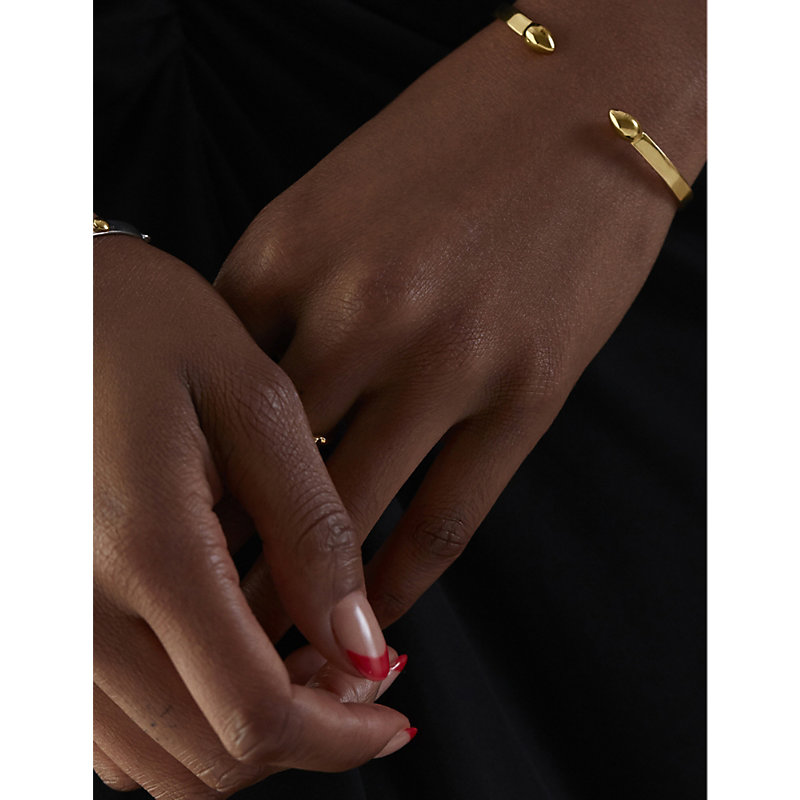 Shop Monica Vinader Women's Fiji Cuff 18ct Gold Vermeil Bracelet