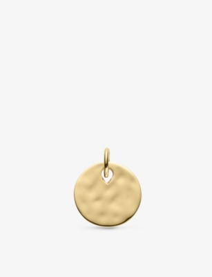 Monica Vinader Gold Plated Vermeil Silver Ziggy Round Pendant Charm