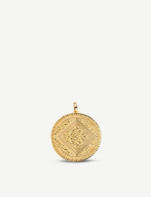 Marie 18ct yellow-gold vermeil and sterling silve pendant