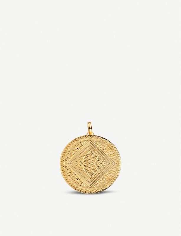 Marie 18ct yellow-gold vermeil mini pendant