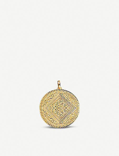 MONICA VINADER: Marie 18ct yellow-gold vermeil mini pendant
