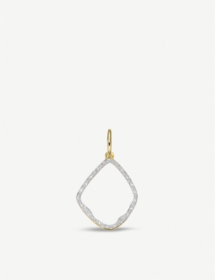 Riva Hoop 18ct yellow-gold vermeil and pavé diamonds pendant