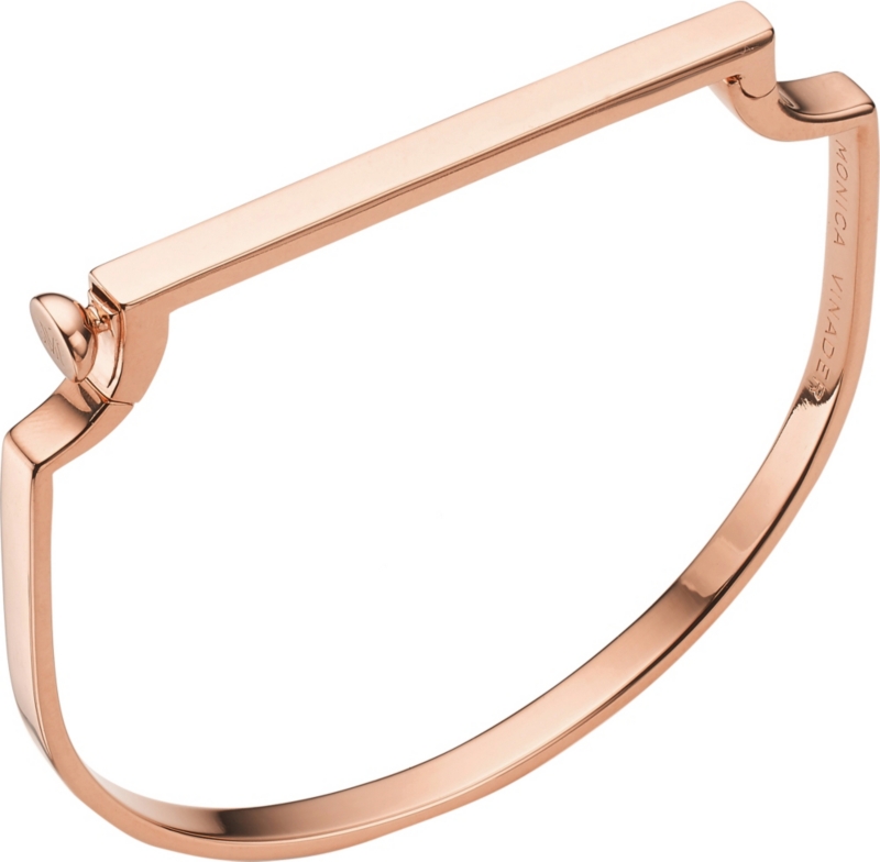 Signature 18ct rose gold-plated bangle