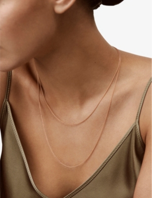 MONICA VINADER: Rolo adjustable rose gold-plated vermeil silver chain