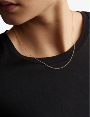 MONICA VINADER: 18ct rose-gold vermeil chain necklace